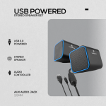 Volkano Diamond Series USB Speaker - Blue - Image 4