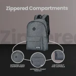 Volkano Distinct 15.6 Laptop Backpack - Grey Melange - Image 6