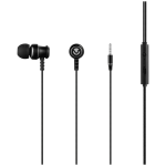 Volkano Earphones with Mic - STANNIC SERIES - Black - Image 2