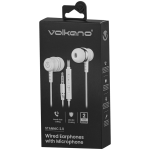 Volkano Earphones with Mic - Stannic Series - White - Image 8