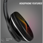 Volkano Falcon Headphones with Microphone - Black - Image 4