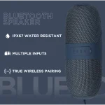 Volkano Flow Series Portable Bluetooth Speaker - Blue with Blue Buttons - Image 13