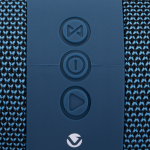 Volkano Flow Series Portable Bluetooth Speaker - Blue with Blue Buttons - Image 5