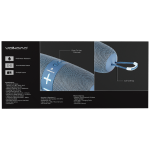 Volkano Flow Series Portable Bluetooth Speaker - Blue with Blue Buttons - Image 9
