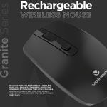 Volkano Granite Series Rechargeable Wireless Mouse - Black - Image 9