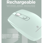 Volkano Granite Series Rechargeable Wireless Mouse - Green - Image 6