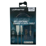 Volkano Iron Series Round Metallic Spring MFI Lightning Cable 1.2m - Silver - Image 10