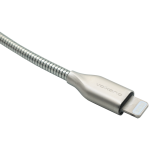 Volkano Iron Series Round Metallic Spring MFI Lightning Cable 1.2m - Silver - Image 5