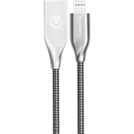 Volkano Iron Series Round Metallic Spring MFI Lightning Cable 6ft - Silver - Image 2