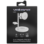 Volkano Lumen Series 3-in-1 Magnetic 25W Qi2.2 Wireless Charging Station - White - Image 4
