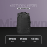 Volkano Midtown 15.6" Laptop Backpack - Black - Image 7