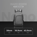 Volkano Nano 15.6" Laptop Backpack - Grey - Image 5