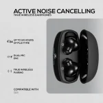 Volkano Nomad Active Noise-Cancelling True Wireless Earphones - Black - Image 3