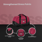 Volkano Notties Weekender Duffle 50l - Red/Black - Image 5