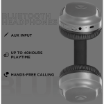 Volkano Pebble Series Bluetooth Headphones - Dark Grey - Image 9
