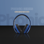 Volkano Phonic Series Bluetooth Full Size Headphones - Blue - Image 5