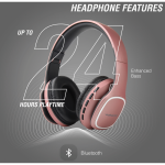 Volkano Phonic Series Bluetooth Full-Size Headphones - Rose Gold - Image 6