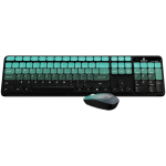 Volkano Prism Series Bluetooth Wireless Keyboard and Mouse - Teal - Image 4