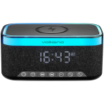 Volkano Radiant 2 Alarm Clock with Wireless Charging and Speaker - Black