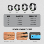 Volkano Ring Series Smart Ring with Charge Case - Black 20.6mm - Image 2