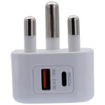 Volkano Robust Series 3-Pin SA to 20w PD + QC 3.0 Wall Charger