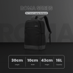 Volkano Roma 15.6" Smart Laptop Backpack - Black - Image 17