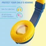 Volkano Sidekick Series Wired Kiddies Headphones with Share Port - Yellow/Blue - Image 11