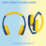 Volkano Sidekick Series Wired Kiddies Headphones with Share Port - Yellow/Blue - Image 12