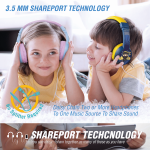 Volkano Sidekick Series Wired Kiddies Headphones with Share Port - Yellow/Blue - Image 6