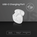 Volkano Sleek Series TWS Earphones - White - Image 9
