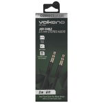 Volkano Slim Series Aux Cable 2m - Black - Image 3