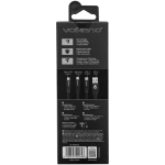 Volkano Slim Series Flat PVC 3-in-1 (Type-C / Lightning / Micro) Cable 30W 1m- Black - Image 4