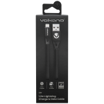Volkano Slim Series Flat PVC Lightning Cable 1.2m - Black - Image 3