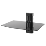 Volkano Steel Series Aluminium, Steel and Tempered Glass Single Shelf Unit