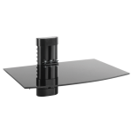 Volkano Steel Series Aluminium, Steel and Tempered Glass Single Shelf Unit - Image 2