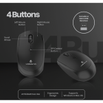 Volkano Talc Wireless Mouse - Black - Image 3