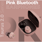 Volkano Taurus Series 2.0 True Wireless Earphones with Charging Case - Pink - Image 5