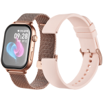 Volkano Trinity Series Smartwatch with Metal Mesh Strap - Gold - Image 2