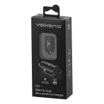Volkano Veilix Series 45w PD Dual USB-A and USB-C Ultra Small Car Charger - Black - Image 2