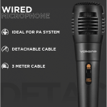 Volkano Vocal Series ABS Wired Microphone - Black - Image 5