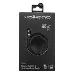 Volkano Weave Series 60w Magnetic Type-C Cable - Black - Image 2