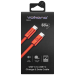 Volkano Weave Series 60w USB C to USB C 1.2m-Orange - Image 3