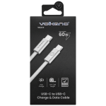 Volkano Weave Series 60w USB C to USB C 1.2m-White - Image 3