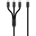 Volkano Weave Series 65w 3-in-1 Charge Cable - Black - Image 2