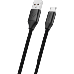 Volkano Weave Series Braided USB A to Type-C Cable 1.2m 60w - Black - Image 2