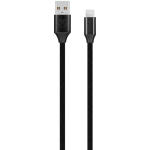 Volkano Weave Series Fabric Braided MFI Lightning Cable 12w 3m - Black