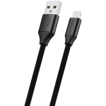 Volkano Weave Series Fabric Braided MFI Lightning Cable 12w 3m - Black - Image 2