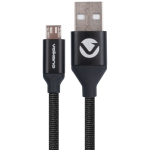 Volkano Weave Series Fabric Braided Micro USB Cable 1.2m - Black