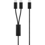 Volkano Weave Series USB C to 2 USB C 100W 1.5m