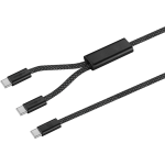 Volkano Weave Series USB C to 2 USB C 100W 1.5m - Image 2